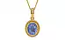 Gold Ceylon Blue Sapphire Pendant Prime Quality (P7)