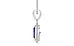 Sterling Silver Ceylon Blue Sapphire Pendant Rare Quality (P7)