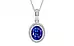 Sterling Silver Ceylon Blue Sapphire Pendant Rare Quality (P7)