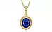 Ashtadhatu Ceylon Blue Sapphire Pendant Rare Quality (P7)