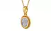 Gold Ceylon White Sapphire Pendant Prime Quality (P7)