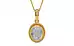 Gold Ceylon White Sapphire Pendant Prime Quality (P7)
