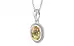 Sterling Silver Ceylon Yellow Sapphire Pendant Fine Quality (P7)