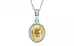 Sterling Silver Ceylon Yellow Sapphire Pendant Prime Quality (P7)