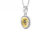 Sterling Silver Ceylon Yellow Sapphire Pendant Prime Quality (P7)
