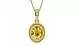Ashtadhatu Ceylon Yellow Sapphire Pendant Rare Quality (P7)