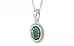 Sterling Silver Emerald Pendant Fine Quality (P7)