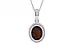 Sterling Silver Hessonite Garnet Pendant Fine Quality (P7)