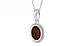 Sterling Silver Hessonite Garnet Pendant Fine Quality (P7)