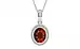 Sterling Silver Hessonite Garnet Pendant Rare Quality (P7)