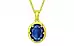 Panchdhatu Thailand Blue Sapphire Pendant Limited Quality (P8)
