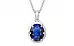 Sterling Silver Thailand Blue Sapphire Pendant Rare Quality (P8)