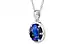 Sterling Silver Thailand Blue Sapphire Pendant Rare Quality (P8)