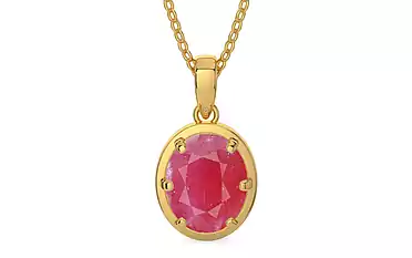Gold Ruby Pendant Fine Quality (P8)