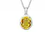 Sterling Silver Thailand Yellow Sapphire Pendant Rare Quality (P8)