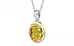 Sterling Silver Thailand Yellow Sapphire Pendant Rare Quality (P8)