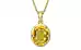 Ashtadhatu Thailand Yellow Sapphire Pendant Rare Quality (P8)