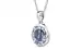 Sterling Silver Ceylon Blue Sapphire Pendant Fine Quality (P8)