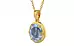 Gold Ceylon Blue Sapphire Pendant Fine Quality (P8)