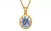 Gold Ceylon Blue Sapphire Pendant Fine Quality (P8)