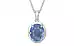 Sterling Silver Ceylon Blue Sapphire Pendant Prime Quality (P8)