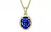 Ashtadhatu Ceylon Blue Sapphire Pendant Rare Quality (P8)