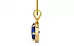 Gold Ceylon Blue Sapphire Pendant Rare Quality (P8)