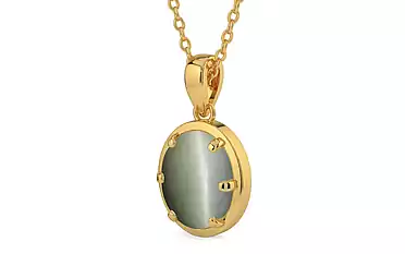 Gold Cat's Eye Pendant Fine Quality (P8)