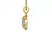 Gold Ceylon White Sapphire Pendant Fine Quality (P8)