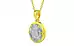 Panchdhatu Ceylon White Sapphire Pendant Fine Quality (P8)