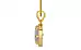Gold Ceylon White Sapphire Pendant Prime Quality (P8)