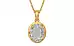 Gold Ceylon White Sapphire Pendant Rare Quality (P8)