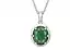 Sterling Silver Emerald Pendant Fine Quality (P8)