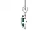Sterling Silver Emerald Pendant Fine Quality (P8)