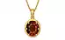 Gold Hessonite Garnet Pendant Rare Quality (P8)