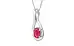 Sterling Silver Ruby Pendant Fine Quality (P9)
