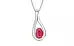 Sterling Silver Ruby Pendant Fine Quality (P9)