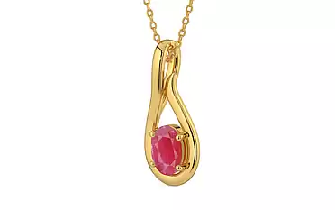 Gold Ruby Pendant Fine Quality (P9)