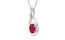 Sterling Silver Ruby Pendant Limited Quality (P9)