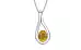 Sterling Silver Thailand Yellow Sapphire Pendant Prime Quality (P9)