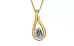 Gold Ceylon Blue Sapphire Pendant Fine Quality (P9)