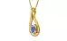 Gold Ceylon Blue Sapphire Pendant Fine Quality (P9)
