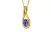 Gold Ceylon Blue Sapphire Pendant Limited Quality (P9)