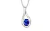Sterling Silver Ceylon Blue Sapphire Pendant Rare Quality (P9)