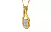 Gold Ceylon White Sapphire Pendant Prime Quality (P9)