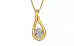 Gold Ceylon White Sapphire Pendant Prime Quality (P9)