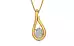 Gold Ceylon White Sapphire Pendant Rare Quality (P9)