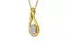Gold Ceylon White Sapphire Pendant Rare Quality (P9)