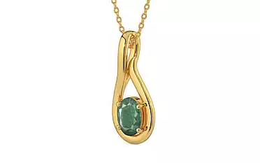 Gold Emerald Pendant Fine Quality (P9)