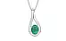 Sterling Silver Emerald Pendant Limited Quality (P9)